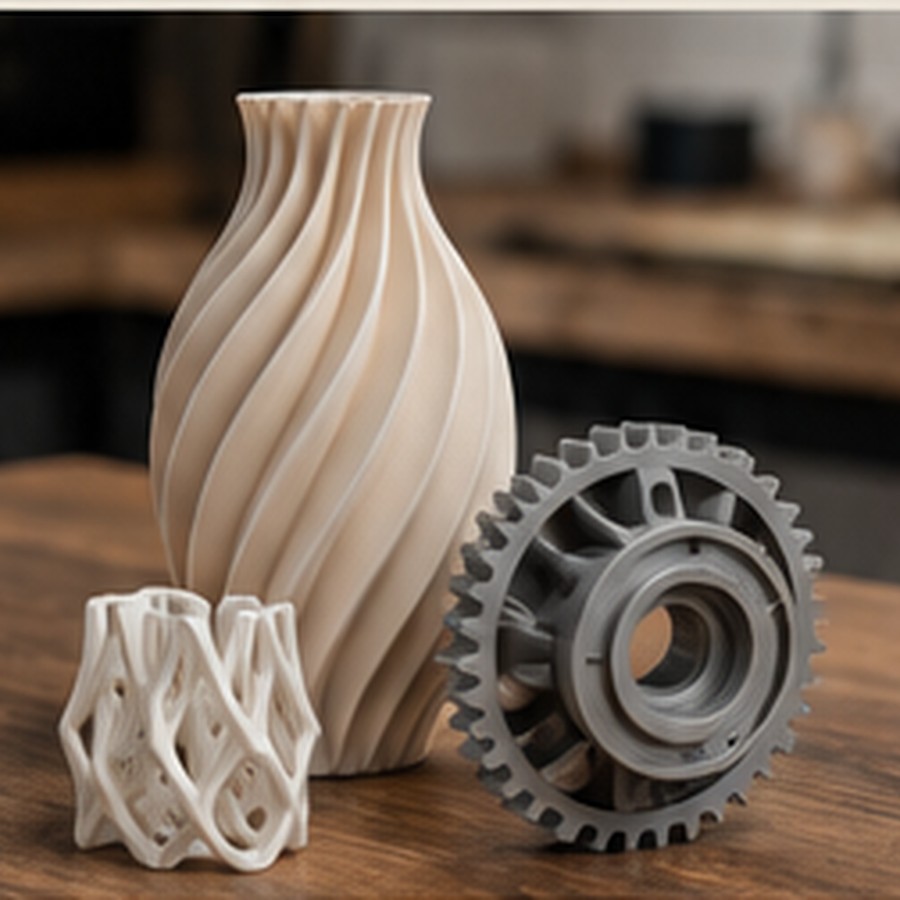 Objet décoratif et pièce mécanique imprimés en 3D