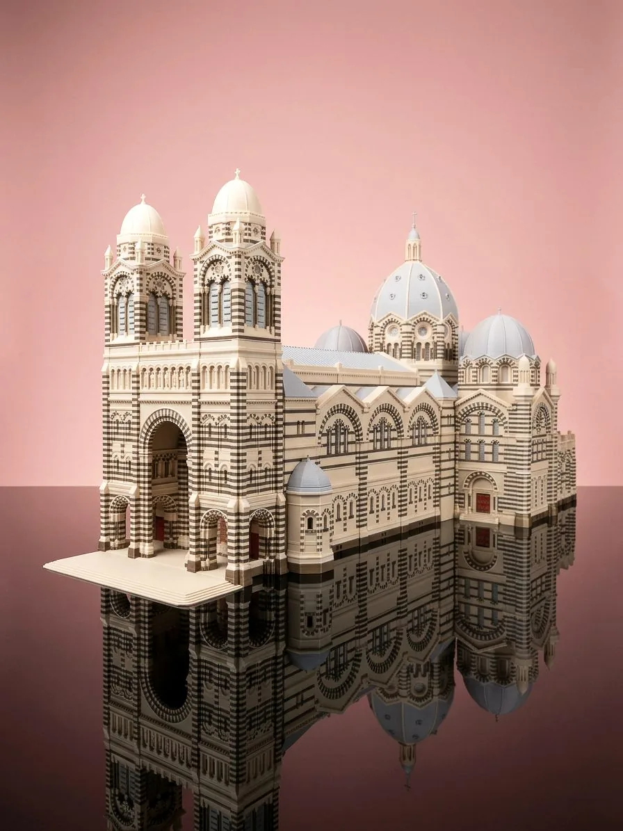 Detail of the 3D-printed model of the Cathédrale de la Major, view 02
