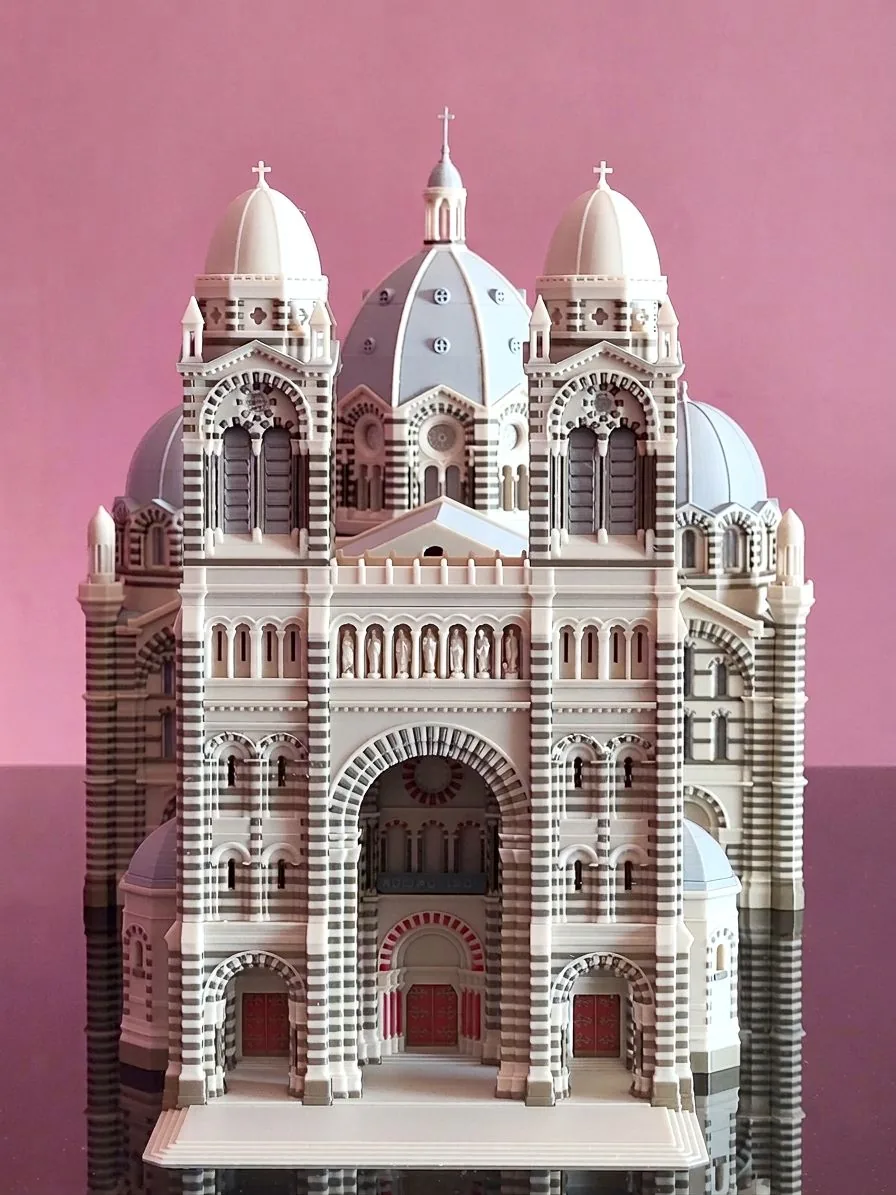 Detail of the 3D-printed model of the Cathédrale de la Major, view 03