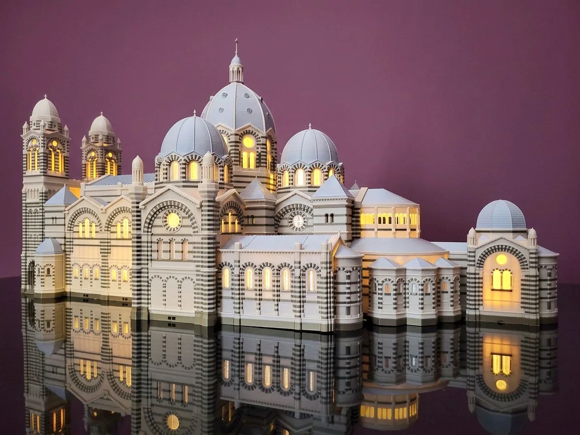 Detail of the 3D-printed model of the Cathédrale de la Major, view 08