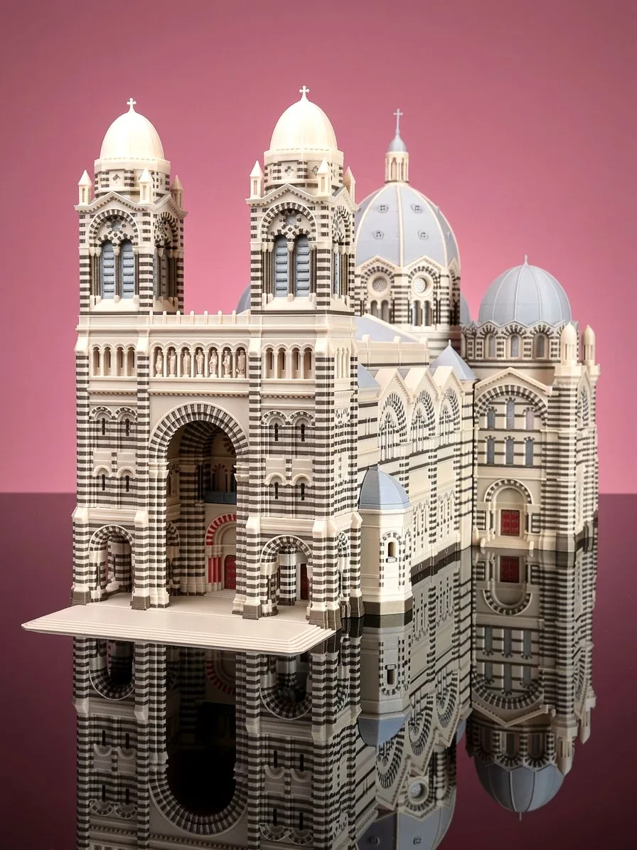 Detail of the 3D-printed model of the Cathédrale de la Major, view 10