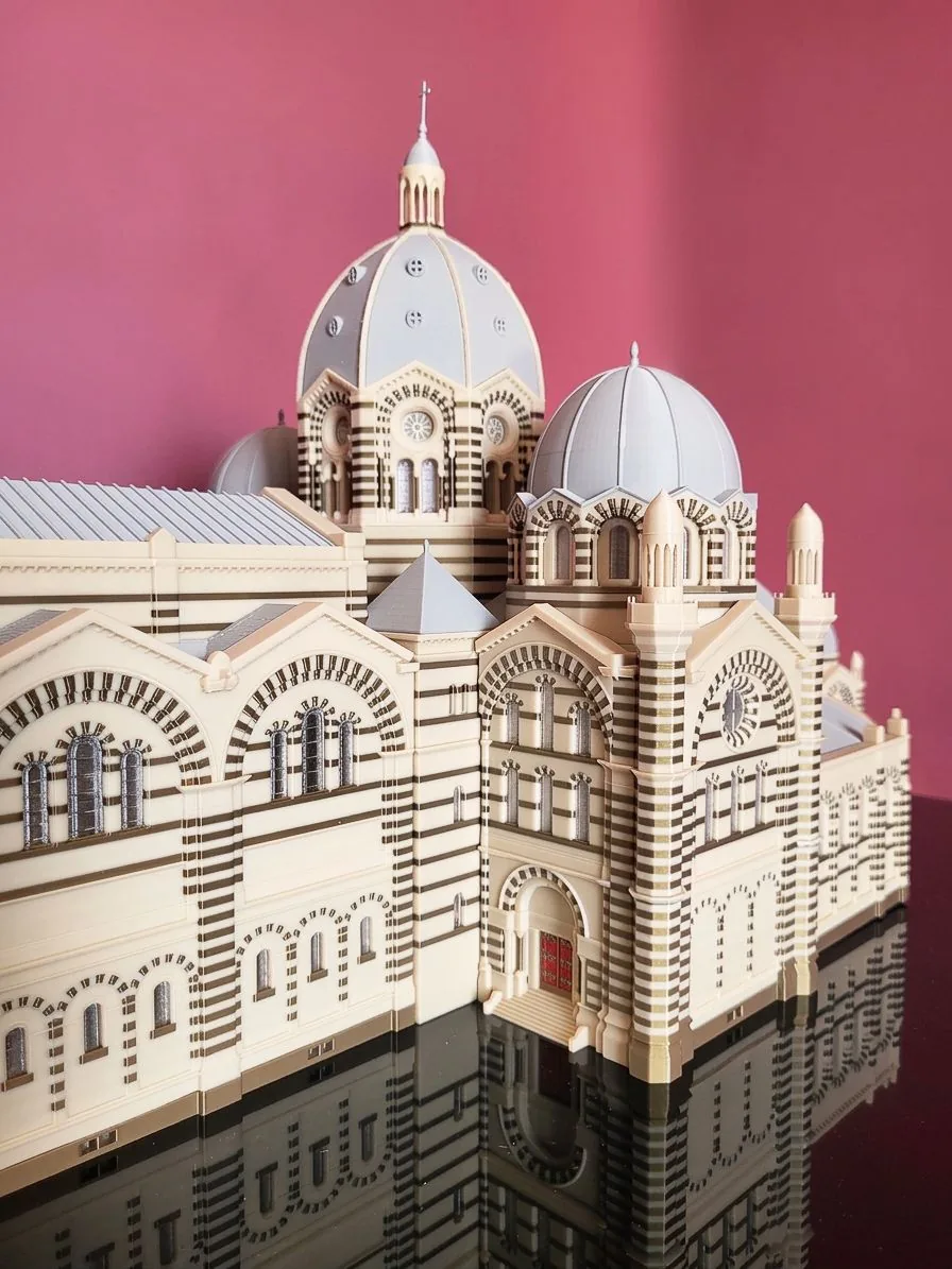 Detail of the 3D-printed model of the Cathédrale de la Major, view 12