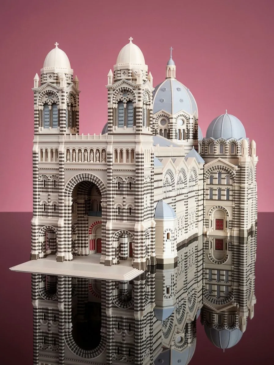 Detail of the 3D-printed model of the Cathédrale de la Major, view 15